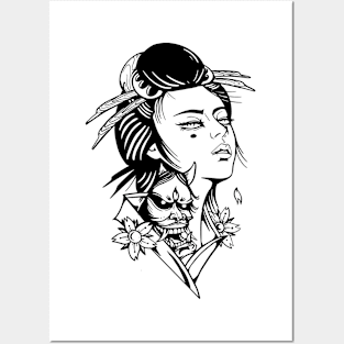 Geisha by Digent.ink Posters and Art